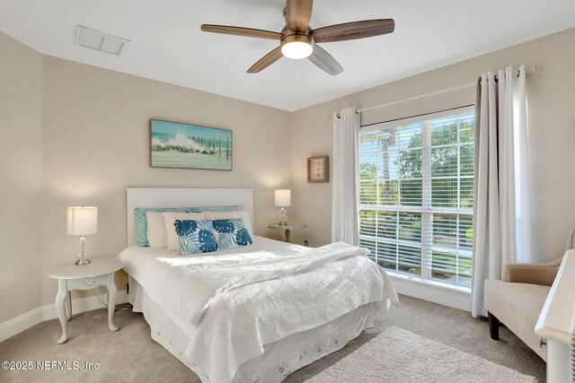 105 Calle Norte, Saint Augustine, FL 32095 - bedroom with carpet flooring, baseboards, and ceiling fan
