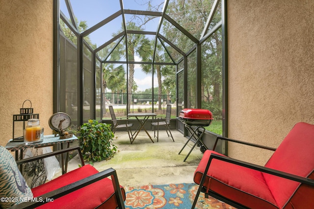 view of sunroom