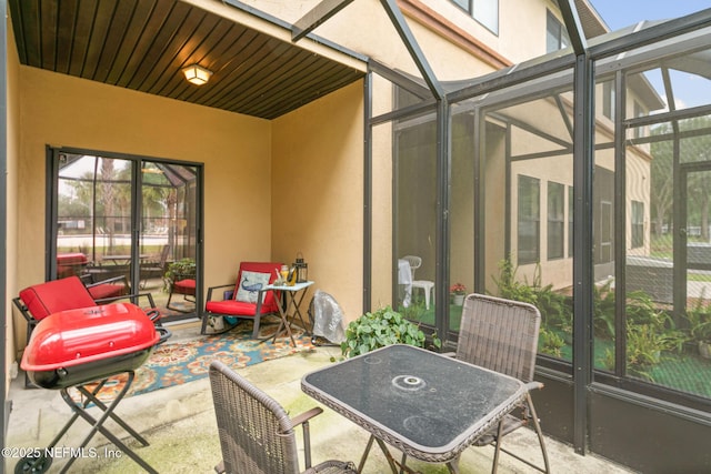 view of sunroom