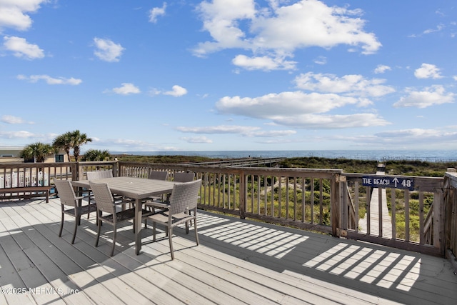 2122 S Fletcher Ave, Fernandina Beach, FL 32034 - wooden deck with outdoor dining area