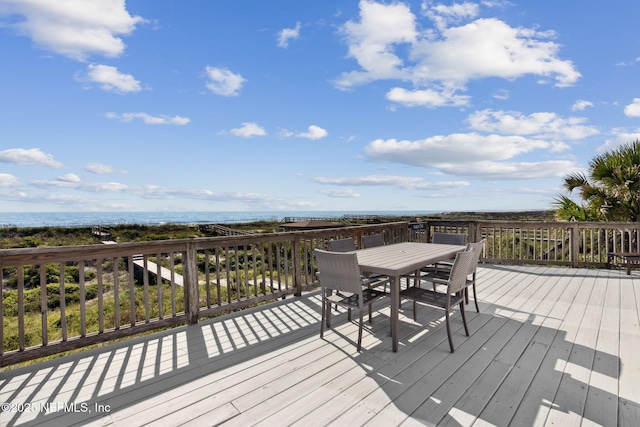 2122 S Fletcher Ave, Fernandina Beach, FL 32034 - wooden terrace featuring outdoor dining area
