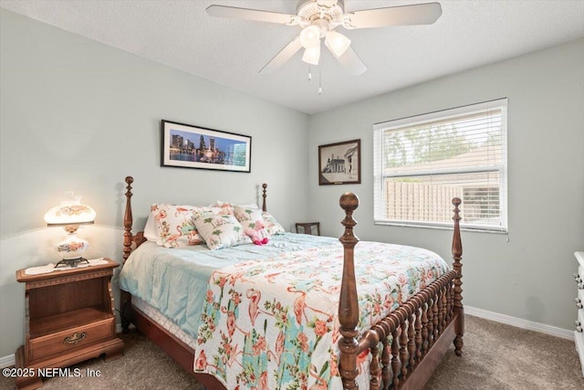 2632 Loopridge Dr, Orange Park, FL 32065 - bedroom with carpet, baseboards, and a ceiling fan