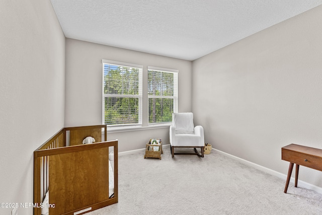 10350 Alder Creek Ln, Jacksonville, FL 32222 - sitting room with carpet floors, baseboards, and a textured ceiling