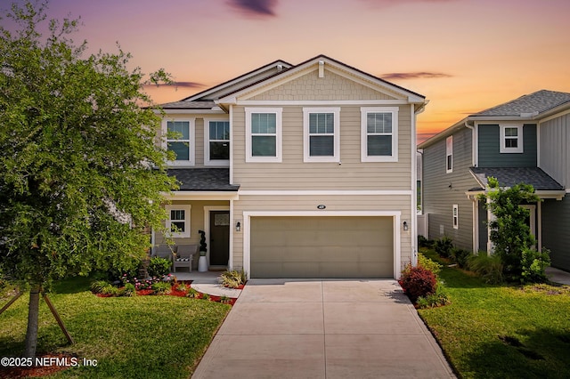 437 Narrowleaf Dr, Saint Johns, FL 32259 - craftsman-style house with concrete driveway, an attached garage, and a front yard
