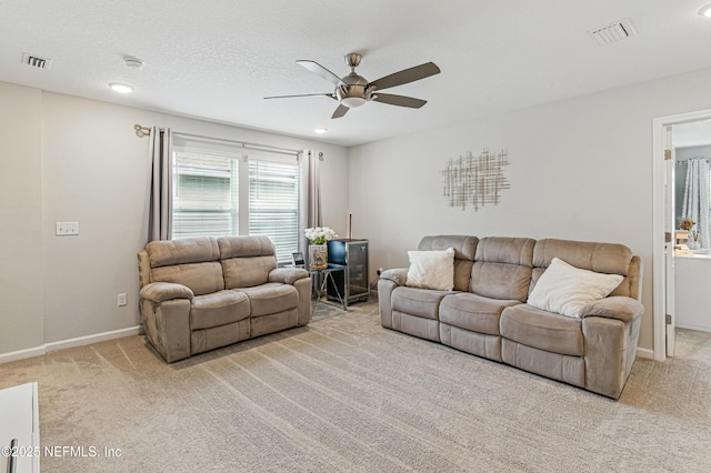 437 Narrowleaf Dr, Saint Johns, FL 32259 - living area featuring ceiling fan, carpet flooring, baseboards, and recessed lighting