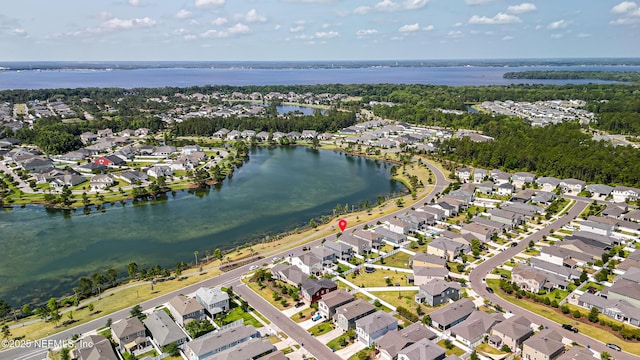 437 Narrowleaf Dr, Saint Johns, FL 32259 - aerial overview of property's location with nearby suburban area and a large body of water