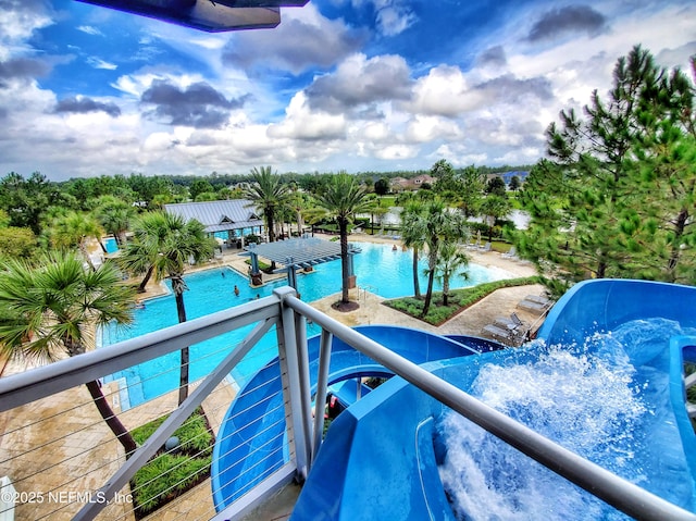 437 Narrowleaf Dr, Saint Johns, FL 32259 - balcony with view of pool