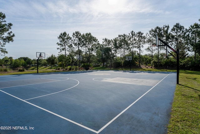 437 Narrowleaf Dr, Saint Johns, FL 32259 - view of basketball court featuring community basketball court and view of wooded area