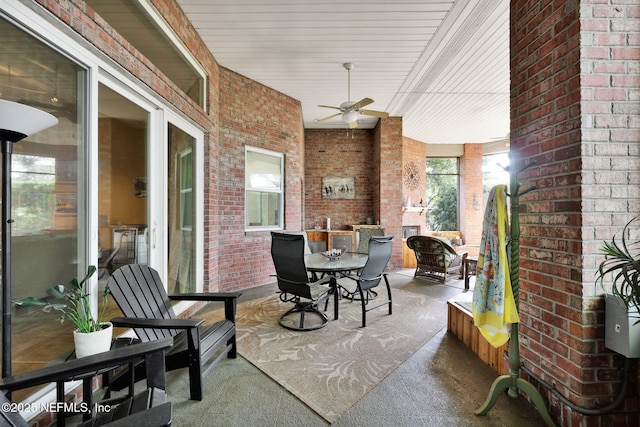 809 Ifield Rd, Saint Augustine, FL 32095 - view of patio / terrace featuring ceiling fan and outdoor dining space
