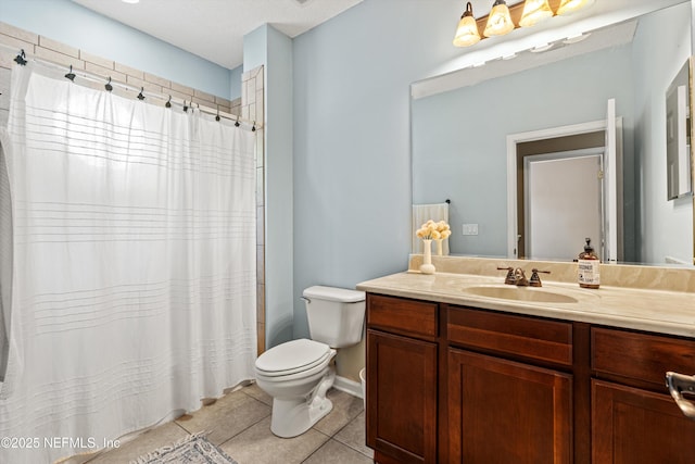 13111 Hammock Cir S, Jacksonville, FL 32225 - full bath featuring toilet, tile patterned flooring, vanity, and a shower with shower curtain