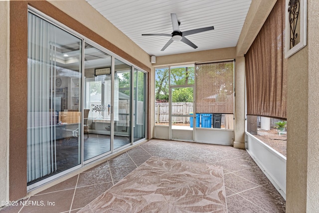 13111 Hammock Cir S, Jacksonville, FL 32225 - unfurnished sunroom with ceiling fan
