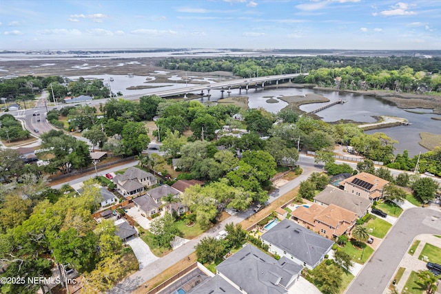 13111 Hammock Cir S, Jacksonville, FL 32225 - aerial overview of property's location with a nearby body of water, a notable bridge, and nearby suburban area