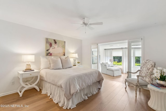 90 Players Club Villas Rd, Ponte Vedra Beach, FL 32082 - bedroom featuring ceiling fan, light wood-style flooring, and baseboards