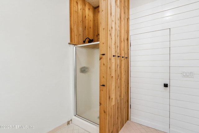 1315 Autumn Trce, Fernandina Beach, FL 32034 - bathroom with tile patterned flooring and a shower stall