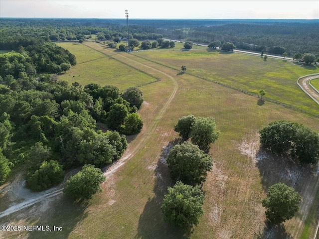 aerial view of sparsely populated area