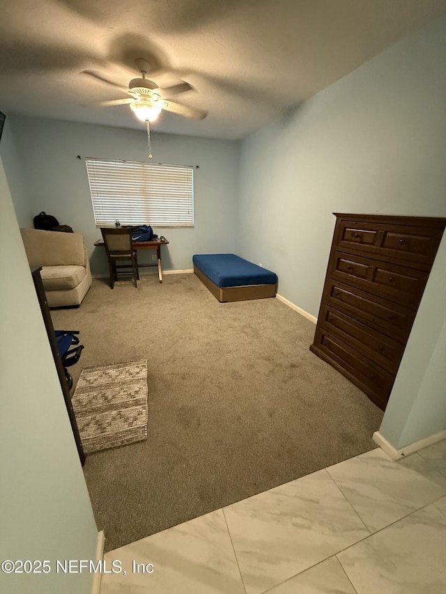 9252 San Jose Blvd Unit 3802, Jacksonville, FL 32257 - carpeted bedroom featuring baseboards, an office area, and ceiling fan