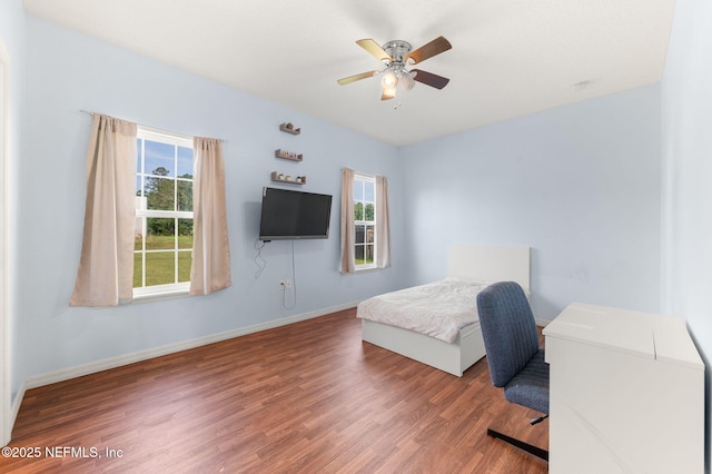 109 N Peachtree St, Hastings, FL 32145 - bedroom featuring wood finished floors, baseboards, and ceiling fan