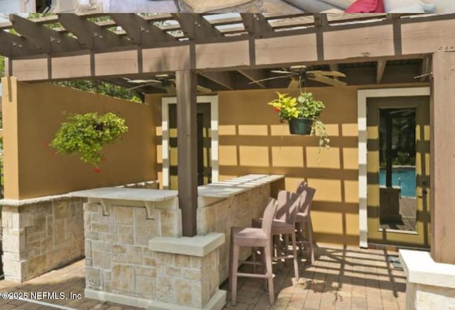 100 Fairway Park Blvd Unit 1809, Ponte Vedra Beach, FL 32082 - view of patio / terrace featuring a ceiling fan and a pergola
