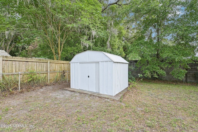 5444 Keystone Dr S, Jacksonville, FL 32207 - view of shed featuring a fenced backyard
