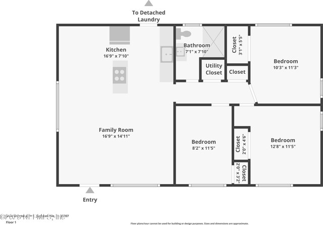 5444 Keystone Dr S, Jacksonville, FL 32207 - floor plan / room layout