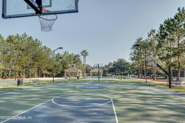 1500 Calming Water Dr Unit 3504, Fleming Island, FL 32003 - view of basketball court with a gazebo, community basketball court, and view of wooded area