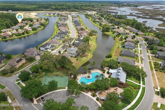 5279 Cattle Crossing Way, Jacksonville, FL 32226 - drone / aerial view featuring a water view and a residential view