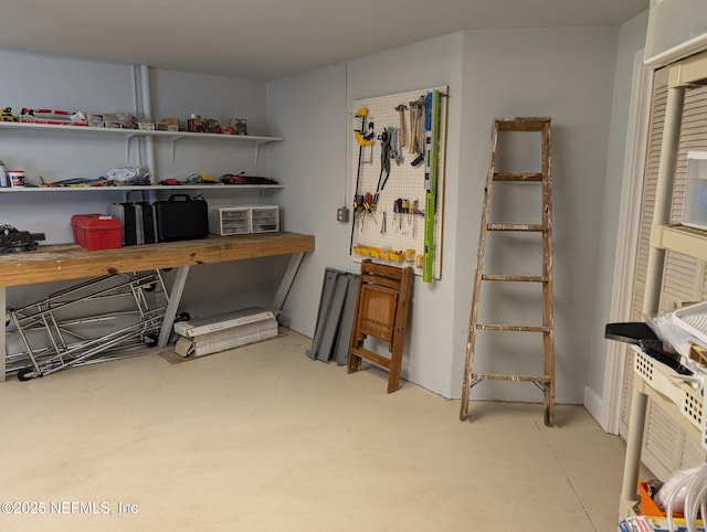 view of storage room