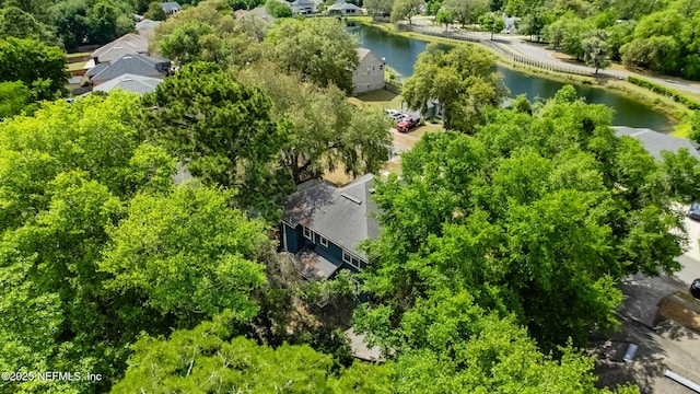 bird's eye view of a large body of water