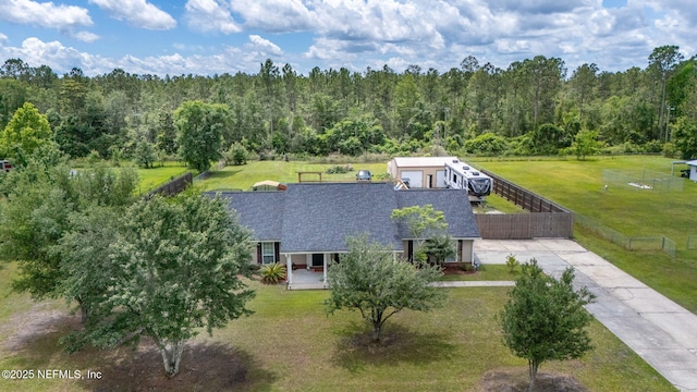 4384 Hickory St, Macclenny, FL 32063 - view from above of property featuring a heavily wooded area