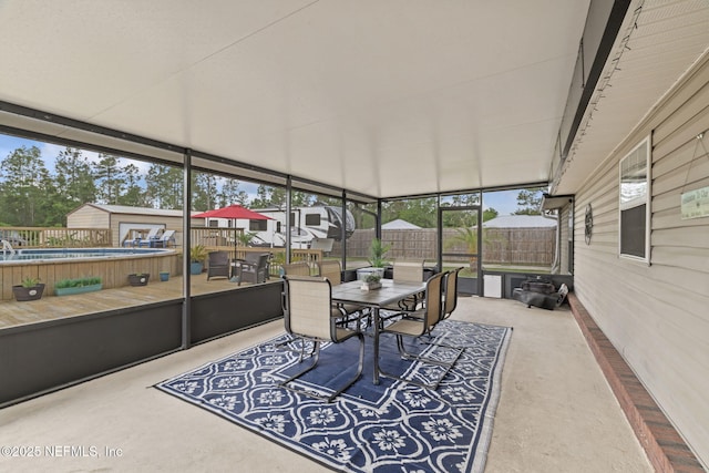 4384 Hickory St, Macclenny, FL 32063 - sunroom featuring outdoor dining space
