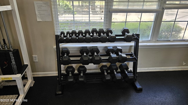7701 Timberlin Park Blvd Unit 623, Jacksonville, FL 32256 - gym with baseboards