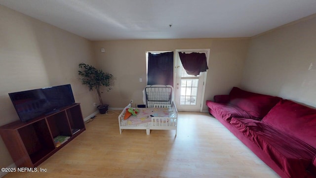 7701 Timberlin Park Blvd Unit 623, Jacksonville, FL 32256 - living area with light wood finished floors and baseboards