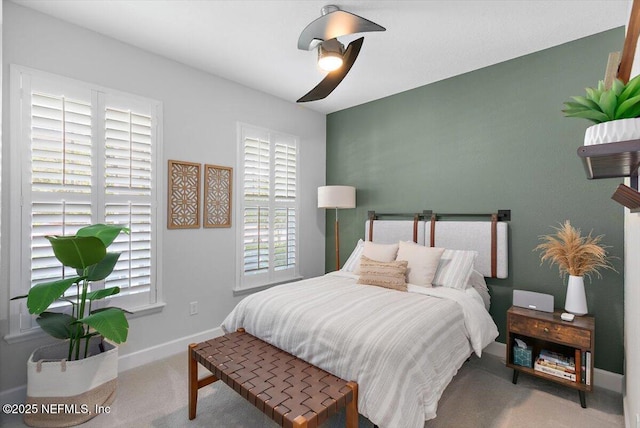 169 Rivercliff Trl, Saint Augustine, FL 32092 - carpeted bedroom featuring baseboards and a ceiling fan