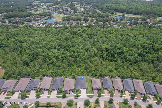 169 Rivercliff Trl, Saint Augustine, FL 32092 - aerial overview of property's location featuring a large body of water, a heavily wooded area, and nearby suburban area