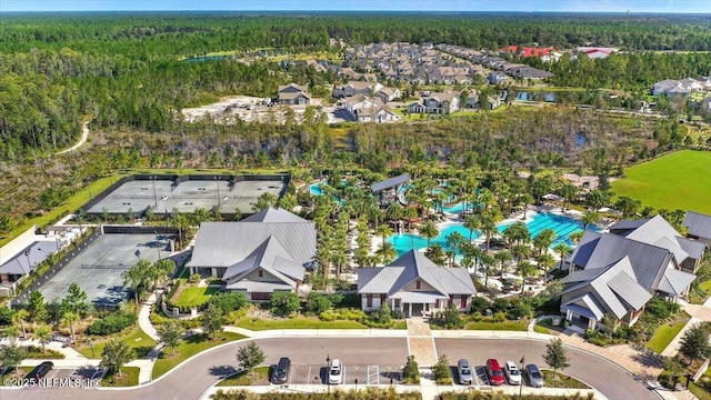 169 Rivercliff Trl, Saint Augustine, FL 32092 - bird's eye view of a heavily wooded area and a pool area