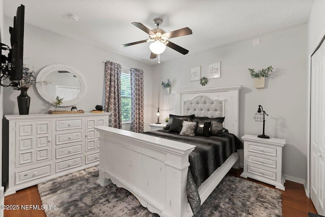 11698 Donato Dr, Jacksonville, FL 32226 - bedroom with a ceiling fan, wood finished floors, and baseboards