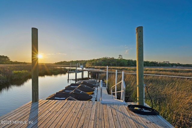 11698 Donato Dr, Jacksonville, FL 32226 - dock featuring a water view and boat lift