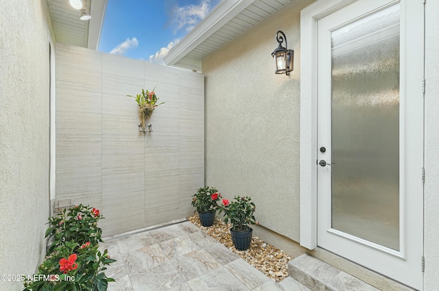 120 Hallowes Cv, Saint Johns, FL 32259 - property entrance featuring stucco siding