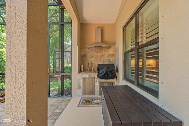 90 Canopy Glades Cir, Ponte Vedra, FL 32081 - view of patio / terrace with area for grilling, a sink, a grill, and outdoor dining area