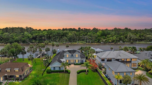 231 N Roscoe Blvd, Ponte Vedra Beach, FL 32082 - aerial view at dusk of a water view