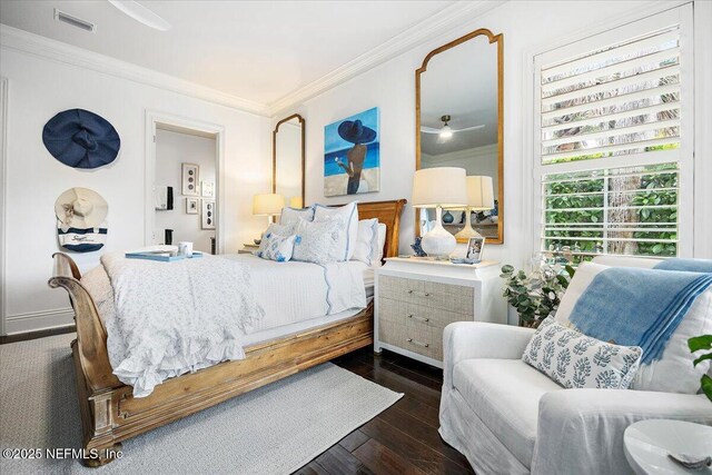 231 N Roscoe Blvd, Ponte Vedra Beach, FL 32082 - bedroom featuring ornamental molding, dark wood finished floors, and baseboards