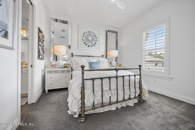 231 N Roscoe Blvd, Ponte Vedra Beach, FL 32082 - carpeted bedroom with baseboards and a ceiling fan