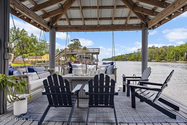 231 N Roscoe Blvd, Ponte Vedra Beach, FL 32082 - view of patio with a gazebo and a water view