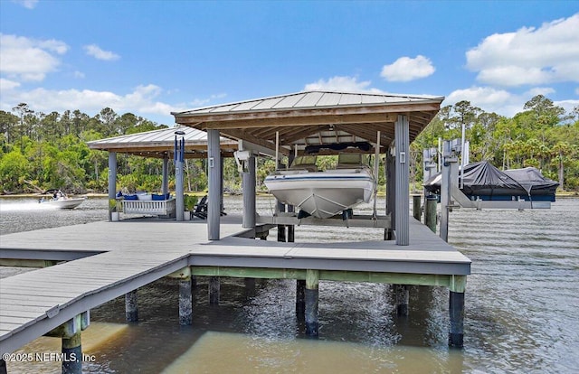 231 N Roscoe Blvd, Ponte Vedra Beach, FL 32082 - dock with boat lift and a water view