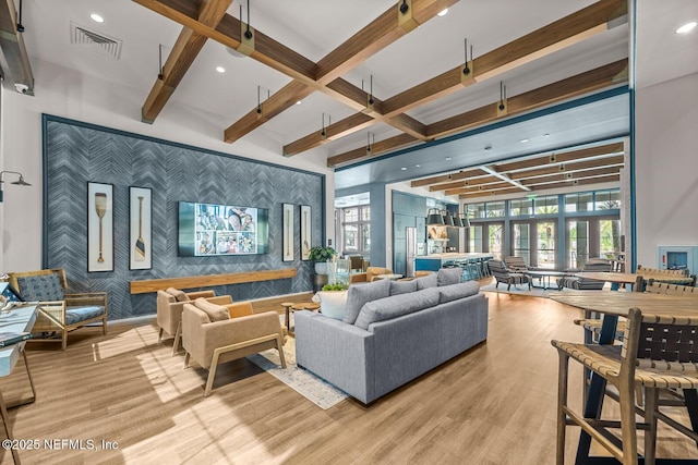 75556 Canterwood Dr, Yulee, FL 32097 - lobby with beamed ceiling and recessed lighting