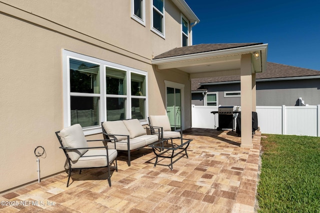 2565 Cold Stream Ln, Green Cove Springs, FL 32043 - view of patio featuring fence and a grill