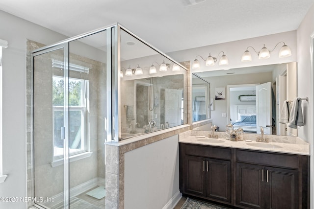 2565 Cold Stream Ln, Green Cove Springs, FL 32043 - ensuite bathroom with a stall shower and double vanity