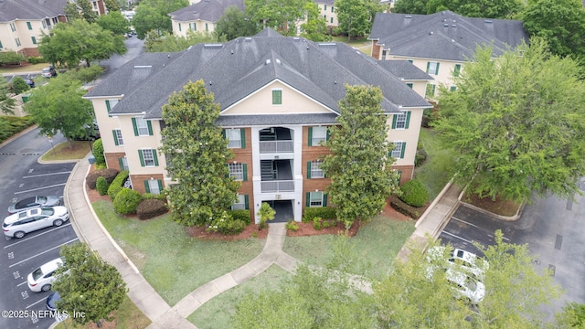 aerial view of residential area