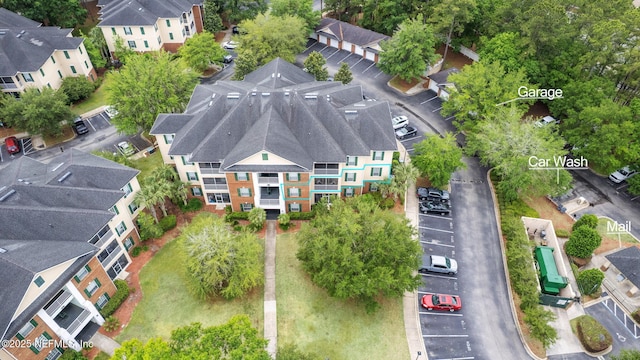 aerial perspective of suburban area