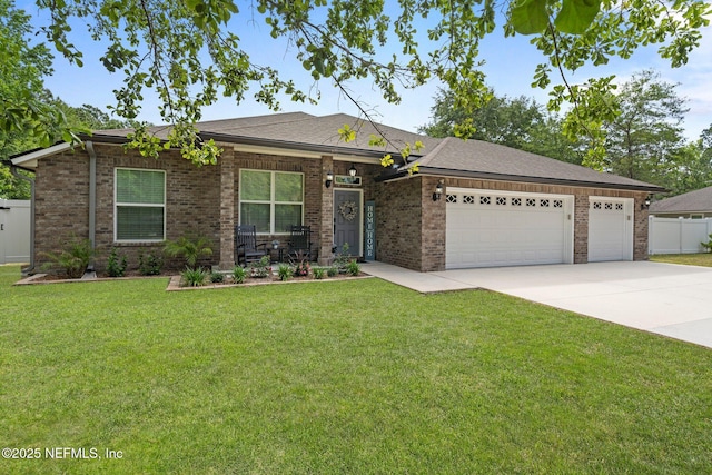 1309 Foxmeadow Trl, Middleburg, FL 32068 - single story home with an attached garage, concrete driveway, and brick siding